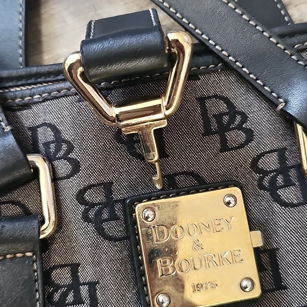 Dooney & Bourke Monogram Black and Gray Shoulder Bag